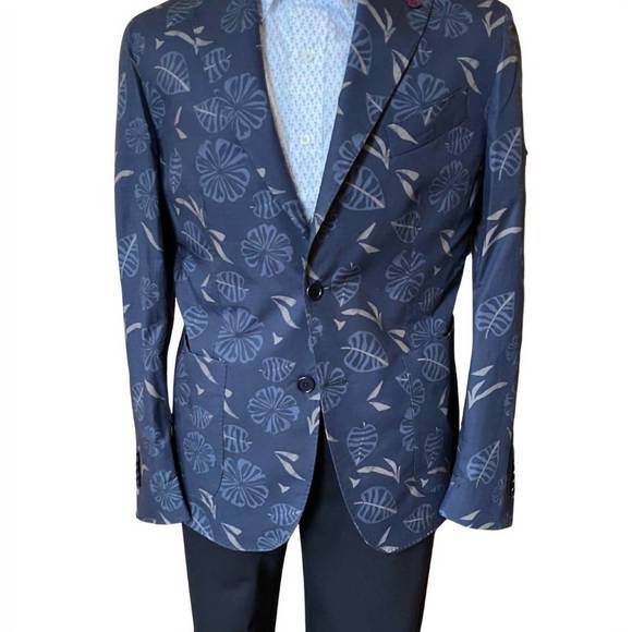 NEW SARTORIA PARTENOPEA pop blazer in navy - Picture 2 of 3